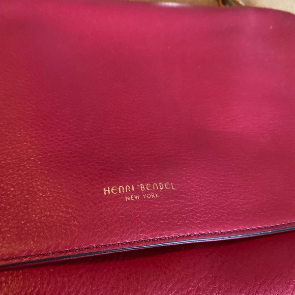 Vintage Henri Bendel Red Saddle Purse - Picture 2 of 8